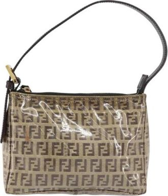 Fendi Pre-owned Mini Bags, female, Beige, Size: ONE SIZE Pre-owned Canvas Mini Bag