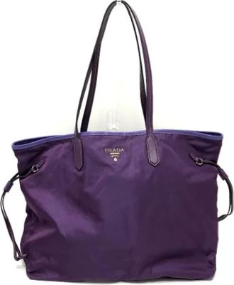 Prada Pre-owned Tote Bags, female, Purple, Size: ONE SIZE Pre-owned Fabric prada-bags