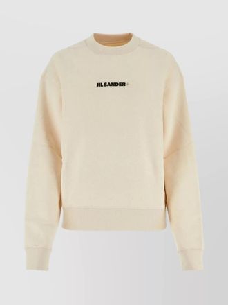 Jil Sander cotton oversized logo-print ribbed sweatshirt