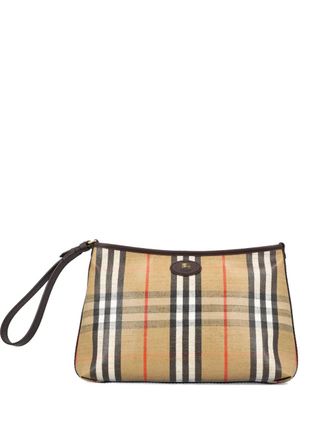 Burberry check-pattern clutch bag - Neutrals