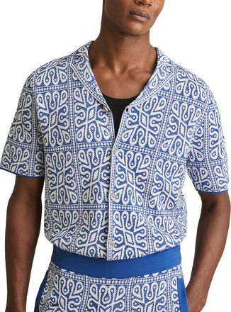 Reiss River Cuban Button Top