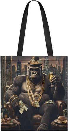 Generic Gorillas Womens Tote Casual Shopping Bag Lightweight Shoulder Bags Hobos Handbag for Work Travel Daily 35x40cm