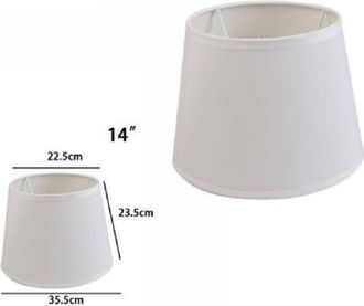 Trade Shop Trade Shop - Reemplazo De Sombrero De Cilindro De Pantalla C&oacute;nica Para L&aacute;mpara Y Apliques En Tela Tnt - -14-blanco