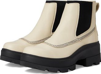 Sorel Joan Frwd Chelsea Womens Boots Bleached Ceramic/Black : 10.5 B - Medium, Leather