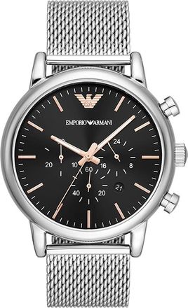 Emporio Armani Chronograph Stainless Steel Mesh Mens Watch