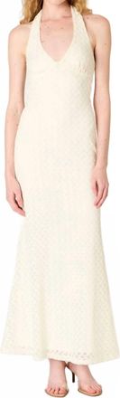 Nia Pluma Maxi Dress In Ecru