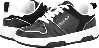 Calvin Klein Stellha Sneakers Womens Black Leather Athletic Shoes ZOGG3369