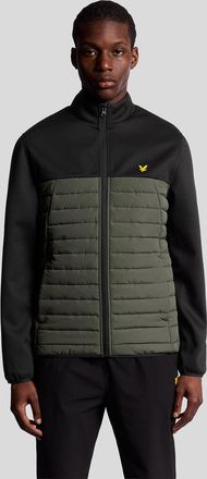 Lyle & Scott Mens Sports Hybrid Fleece Jacket - Black - Black/Dark Grey - Size X-Large