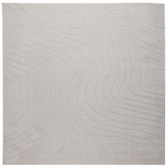 vidaXL Alfombras De &Aacute;rea Cuadrado Palmeras Crema 120 X 120 Cm Vidaxl