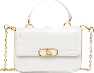 Luisa Spagnoli Borsa a spalla mini in pelle - 2020002 CREAM-GOLD