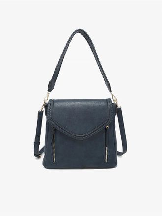Jen & Co. Womens Lorelei Shoulder Crossbody Bag In Navy Blue