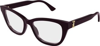Cartier Ct0669O Bril - Dames - Accessoires - Rood - Maat: 53 MM