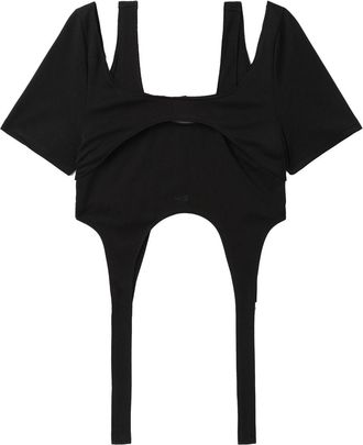 Heliot Emil Arid Harness layered top - women - Polyester/Spandex/Elastane - 40 - Black
