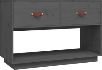 vidaXL Tv Cabinet Grey 90x40x60 cm Solid Wood Pine Vidaxl