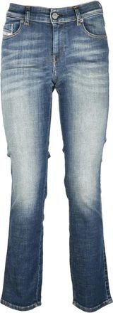 Diesel Straight Leg Jeans- Ritssluiting- Normale Taille - Dames - Regular Fit Jeans - Blauw - W30 - Katoen - Jeans