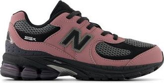 New Balance Kids 2002 Bungee Lace in Pink/Black Synthetic, size 13.5