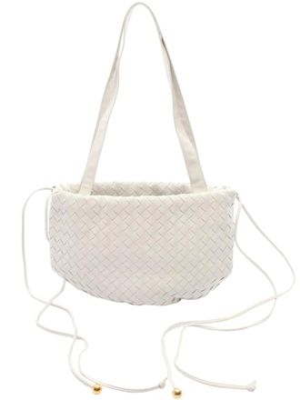 Bottega Veneta 2012-2025 Small Nappa Intrecciato Bulb shoulder bag - White