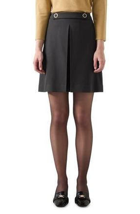 L.k. Bennett Halina Crepe Skirt in Black at Nordstrom Rack, Size 16 Us / 20 Uk