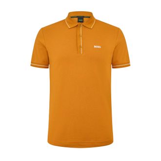 HUGO BOSS Paddy-poloshirt met korte mouwen voor heren (Donkergeel)