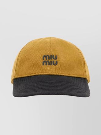 Miu Miu two-tone baseball cap curved brim