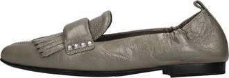 Ash Blitz Leather Kiltie Flat - Dames - Loafers - Groen - 37 EU - Leer - Schoenen