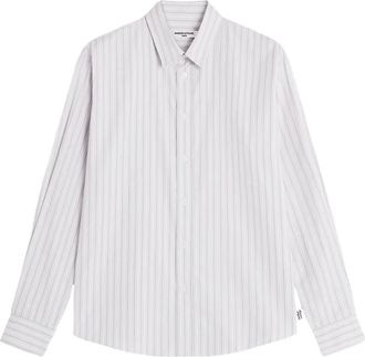 Maison Kitsuné striped button shirt - men - Cotton - S - White