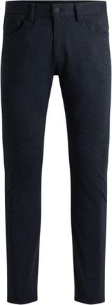 BOSS Delaware slim-fit trousers in two-tone stretch jersey