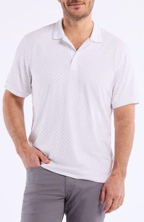Robert Graham Aaron Checkered Knit Polo in White at Nordstrom Rack, Size Xxx-Large
