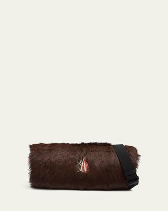 Moncler Goat Shearling Handwarmer with Strap