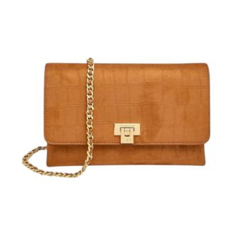 Elisabetta Franchi Suede Crossbody Bag - female - Elisabetta Franchi - Cross Body Bags - Brown - ONE SIZE - Bags
