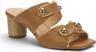 Bruno Menegatti Womens Willow Leather Slide Sandal Mule In Coconut Gold