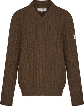 Maison Margiela V-neck Ribbed Sweater