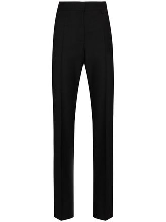 Givenchy high-waisted wool tailored trousers - women - Mohair/Wool - 36 - Black