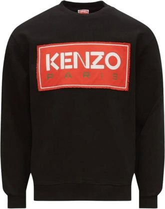 Kenzo Sweatshirts, male, Black, L, Blocked Logo Sweatshirt in Black