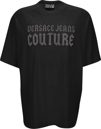 Versace Jeans Couture T-shirt - Heren - T-shirts - Zwart - XL - Katoen - Tops