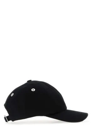 Ami Womens Black Cotton Baseball Cap Noir Cappelli Hat