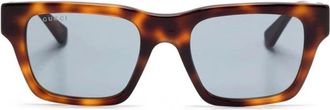 Gucci Sunglasses, unisex, Brown, ONE SIZE, Brown Tortoise Square Frame Sunglasses
