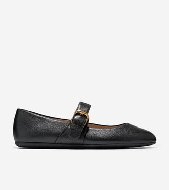 Cole Haan Womens Grand Ambition Alissa Mary Jane Ballet Flats - Black Size 10.5