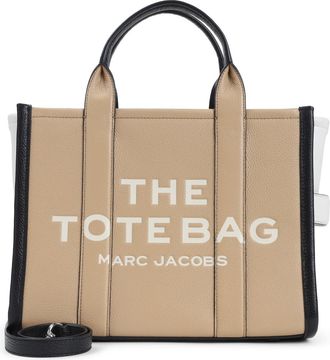 Marc Jacobs Camel Beige Cow Leather The Medium Tote Bag-Donna