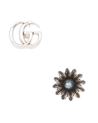 Gucci Silver Marmont Flower Stud Earrings (Authentic Pre-Loved)