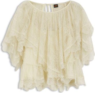 BOSS Mini cape blouse with lace trim