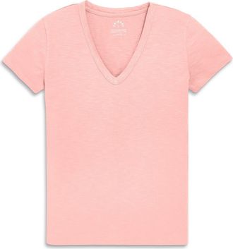primary Womens Fit Classic Slub V-Neck Tee in Flamingo at Nordstrom, Size Xx-Large