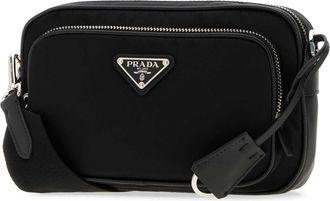 Prada Womens Re-Nylon Crossbody Bag Black