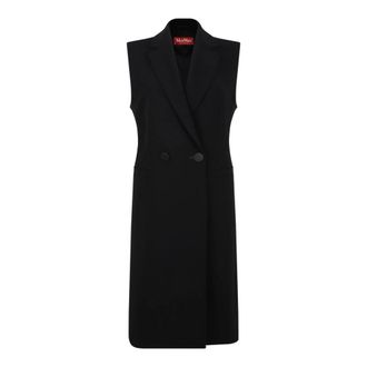 Max Mara Dames, Jassen, Zwart, Maat: XS Leer