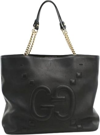 Gucci Pre-owned Tote Bags, female, Black, Size: ONE SIZE Pre-owned Vintage Tote Bag