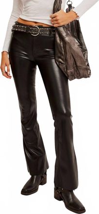 Free People Womens Level Up Vegan Slit Bootcut Pant In Black