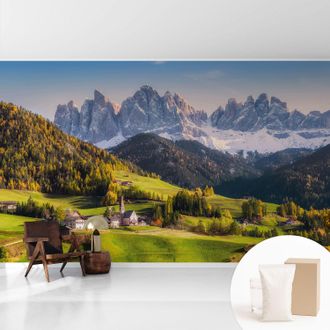 Tulup Tapete Vliestapete Mit Kleber - Wandgestaltung - Tapete Wohnzimmer - Flur Eingangsbereich Berglandschaft 416x254 Cm