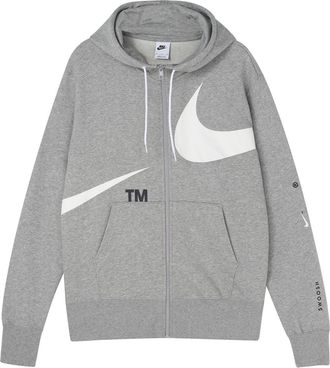 Nike AS Mens Nike Sportswear SWOOSH FZ FT Hoodie DK GREY HEATHER DD6088-063