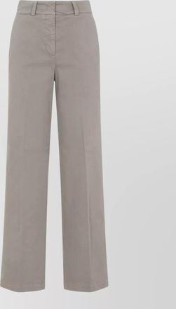 PESERICO gabardine cotton straight leg tailored pants