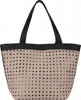 Ilse Jacobsen Womens Braided Shopper Bag In Tan/black